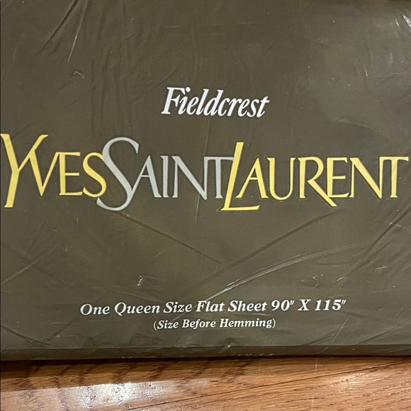 Vintage Yves Saint Laurent Striped Queen Sheet Set - Picture 3 of 4